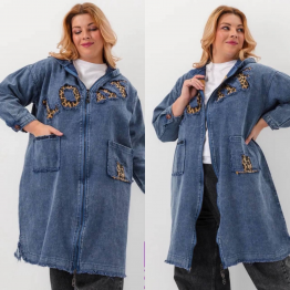 Джинсовый кардиган "LOVE" ( синий)