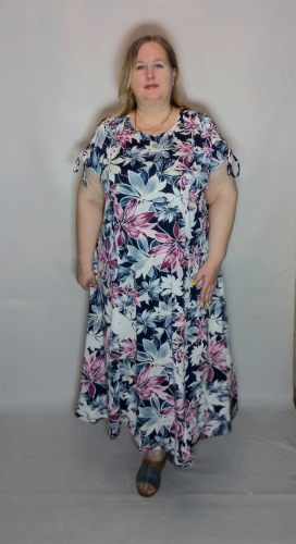 Платье трикотажное "Вальс"( цвет 02) (Smart-Woman, Россия) — размеры 64-66, 68-70, 72-74, 76-78, 80-82, 84-86